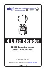 Preview for 1 page of MRC CB15E Operating Manual