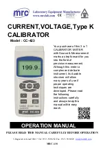 Preview for 1 page of MRC CC-423 Operation Manuals