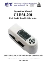 Предварительный просмотр 1 страницы MRC CLRM-200 Operation Manual