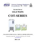 MRC COT Series Operation Manual предпросмотр