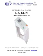 MRC DA-130N Instruction Manual preview