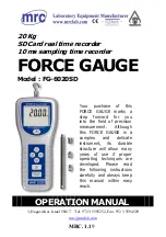 Preview for 1 page of MRC FG-6020SD Operation Manual