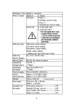 Preview for 5 page of MRC PHT-3109 Operation Manual