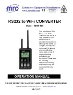 Предварительный просмотр 1 страницы MRC RHW-925 Operation Manual