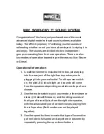 Preview for 1 page of MRC SYMPHONY 77 Manual