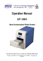 Preview for 1 page of MRC UT-1001 Operation Manual