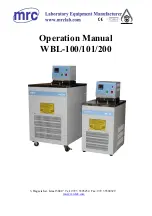 MRC WBL-100 Operation Manual preview