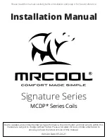 MrCool MCDP Series Installation Manual предпросмотр