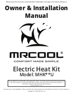 MrCool MHK U Series Owners & Installation Manual предпросмотр