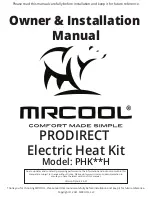 Предварительный просмотр 1 страницы MrCool PHK-H Series Owners & Installation Manual