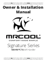 MrCool Signature MAHM CTA Series Owners & Installation Manual preview