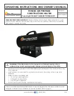 Preview for 1 page of MrHeater 170QFAVT Operating Instructions And Owner'S Manual