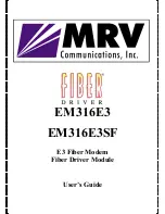 MRV Communications EM316E3 User Manual preview