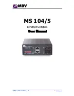 Предварительный просмотр 1 страницы MRV Communications MS 104 User Manual