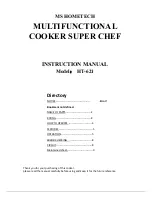 MS Hometech HT-621 SUPER CHEF Instruction Manual preview