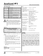 Preview for 2 page of MS Sedco AccuGuard HP2 Installation Instructions