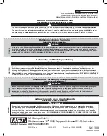 MSA 10103219 Use And Maintenance Instructions preview