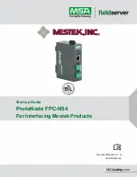 MSA fieldserver ProtoNode FPC-N54 Startup Manual предпросмотр