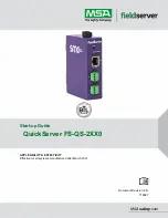 MSA fieldserver QuickServer FS-QS-2 0 Series Startup Manual preview