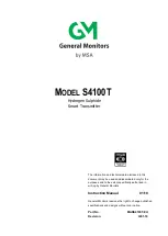 MSA General Monitors S4100T Instruction Manual preview