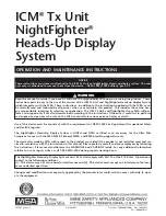 MSA ICM Tx Unit NightFighter Operation And Maintenance Instructions preview