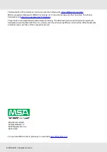 Preview for 2 page of MSA M1 Operating Manual