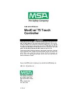 Preview for 1 page of MSA ModCon 75 Instruction Manual