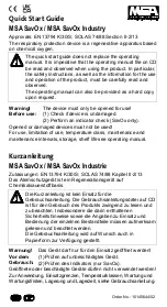 Preview for 1 page of MSA SavOx Quick Start Manual