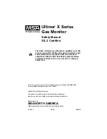 Preview for 1 page of MSA Ultima X Series Safety Manual