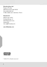 Preview for 2 page of MSA V-GARD 900 Series Operating Manual