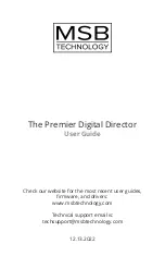 MSB Technology The Premier Digital Director User Manual предпросмотр