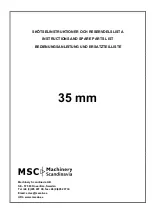 Preview for 1 page of MSC 35 mm Instructions And Spare Parts List