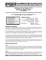 MSD Mallory 70 Series Installation Instructions Manual preview