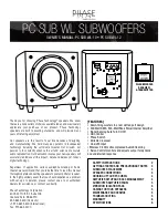 MSE Audio Phase Tech PC SUB WL-10 Owner'S Manual preview