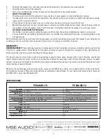 Preview for 6 page of MSE Audio Phase Tech PC SUB WL-10 Owner'S Manual