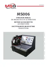 Preview for 1 page of MSG Equipment MS006 Operation Manual