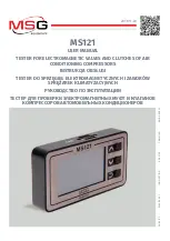 Предварительный просмотр 1 страницы MSG Equipment MS121 User Manual