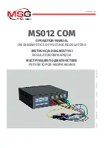 Предварительный просмотр 1 страницы MSG MS012 COM Operation Manual