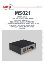 Предварительный просмотр 1 страницы MSG MS021 User Manual