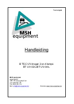 MSH equipment BT UV-02-L Manual предпросмотр