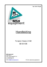 Предварительный просмотр 1 страницы MSH equipment Tornador Classic Z-020 Manual