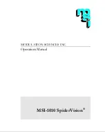 MSI -1010 SpiderVision Operation Manual preview