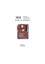 MSI 845 Ultra Manual preview