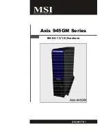 MSI AXIS 945GM - Axis - 945GM User Manual предпросмотр