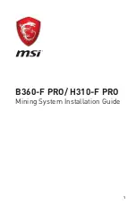 Предварительный просмотр 1 страницы MSI B360-F PRO Installation Manual