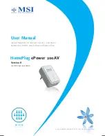 Preview for 1 page of MSI ePower 200AV User Manual