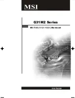 MSI G31M2 Series User Manual preview