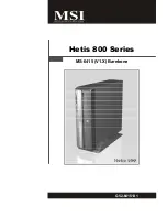 MSI Hetis 800 Series User Manual preview