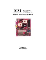 MSI K7D Master-L User Manual preview