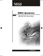 MSI K9NU Speedster User Manual preview